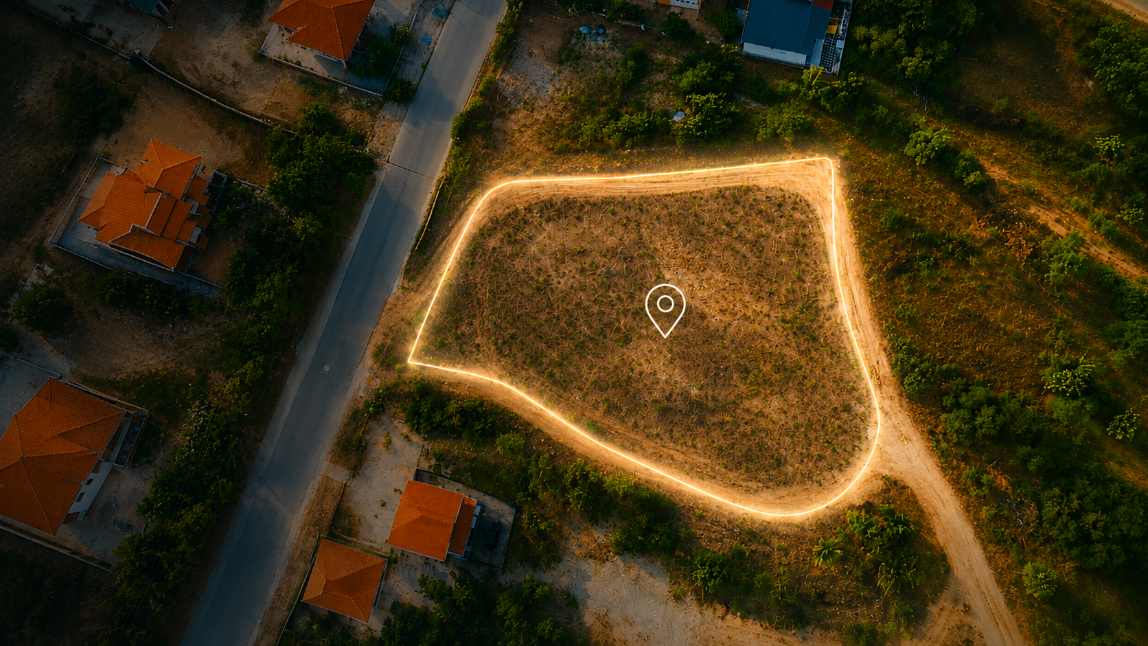 Aerial view of a Miliki Africa plot in Tanzania